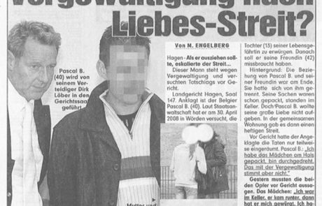 Vergewaltigung nach Liebesstreit - BILD-Zeitung 24.10.2008