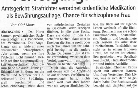 Diebstähle in Verfolgungswahn - Lüdenscheider Nachrichten, 22.10.2010